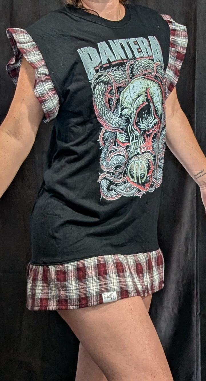 Upcycled Band Tee Dress - Pantera